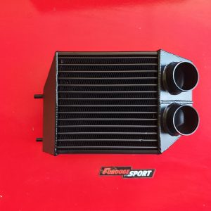 d- Echangeur alu double faisceau Racing gros volume-Noir mat